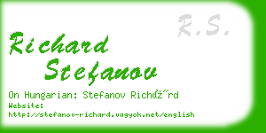 richard stefanov business card